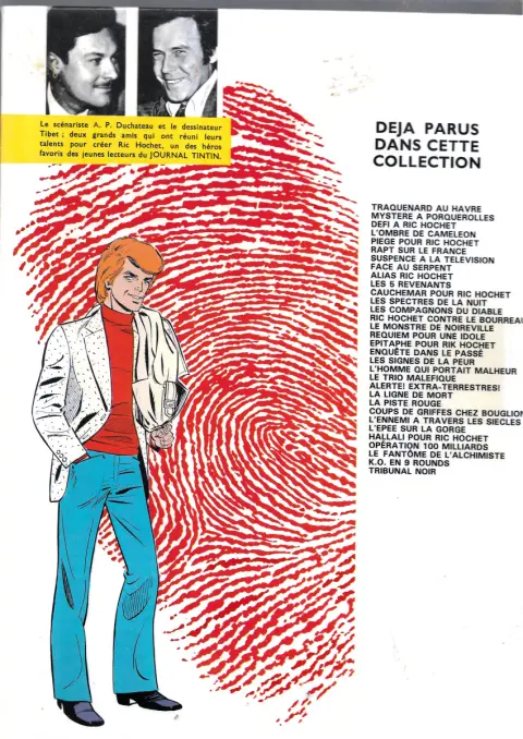 Verso de l'album Ric Hochet Tome 18 Enquête dans le passé