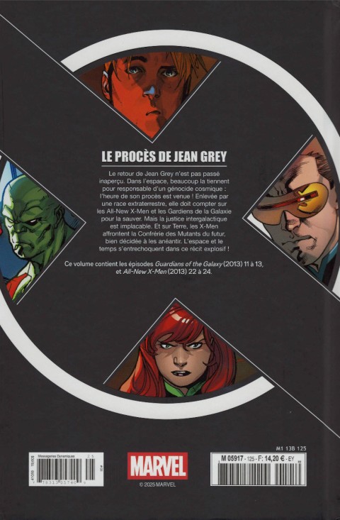 Verso de l'album X-Men - La Collection Mutante Tome 125 Le procès de Jean Grey
