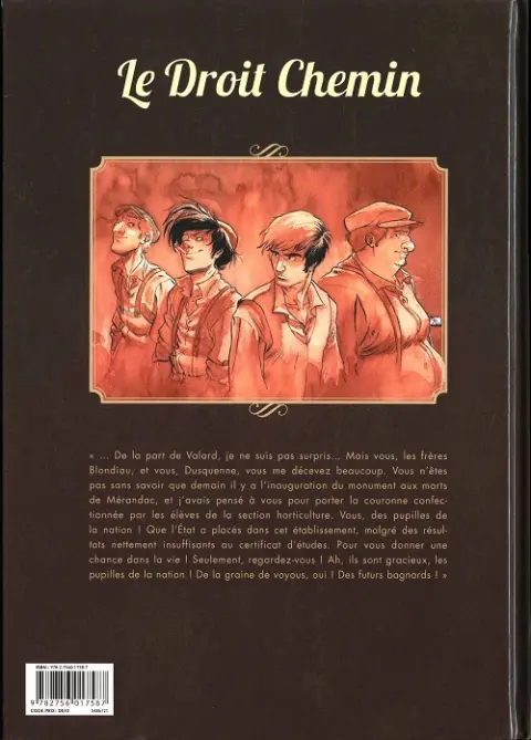 Verso de l'album Le Droit chemin Tome 1 Les enfants terribles