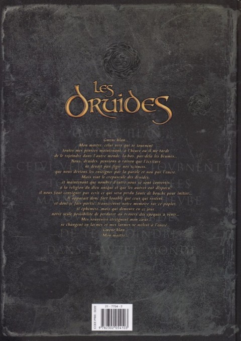 Verso de l'album Les Druides Tome 9 Le temps des corbeaux
