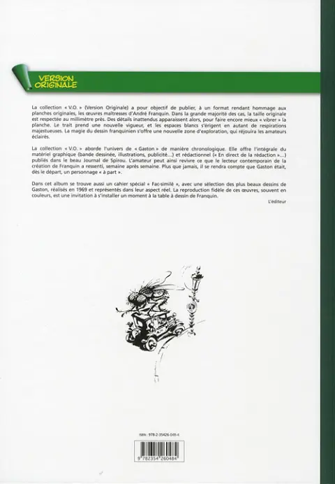 Verso de l'album Gaston L'intégrale (Version Originale) Tome 9 Gaston 1969