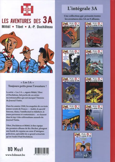 Verso de l'album Les aventures des 3 A Tome 9 Les 3A mènent l'enquête