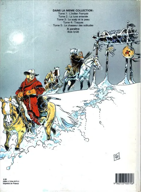 Verso de l'album L'Indien Français Tome 5 Le chasseur des solitudes
