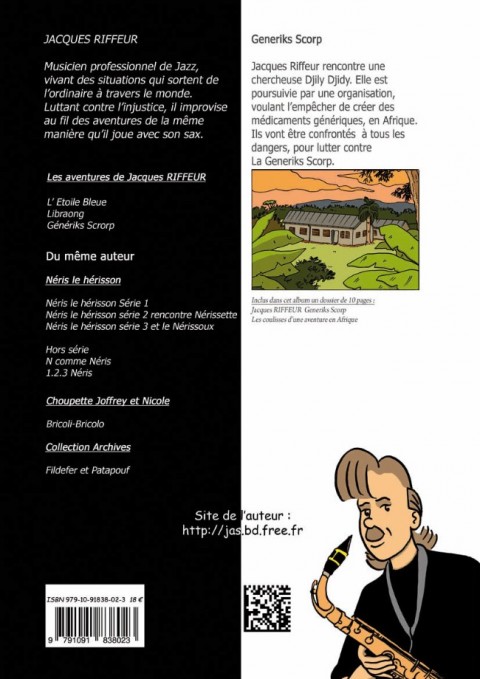 Verso de l'album Jacques Riffeur Tome 3 Generiks Scorp