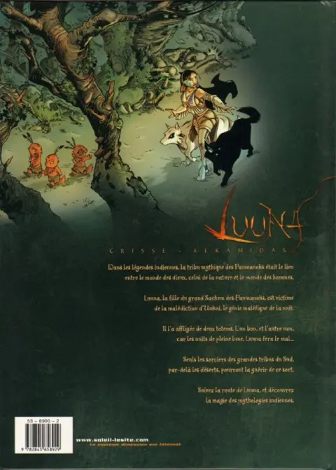 Verso de l'album Luuna Tome 3 Dans les traces d'Oh-Mah-Ah
