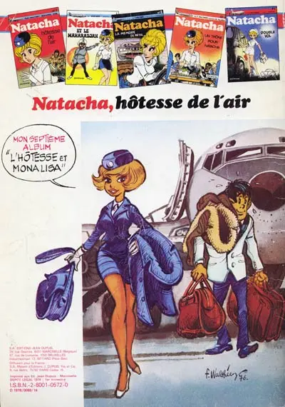 Verso de l'album Natacha Tome 6 Le treizième apôtre
