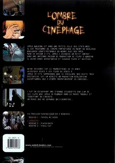 Verso de l'album L'Ombre du cinéphage Tome 1 Bobine 1 - Fondu au noir