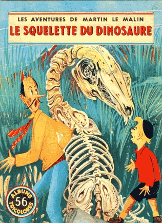 Couverture de l'album Martin le Malin Album Tricolore Tome 56 Le squelette du dinosaure