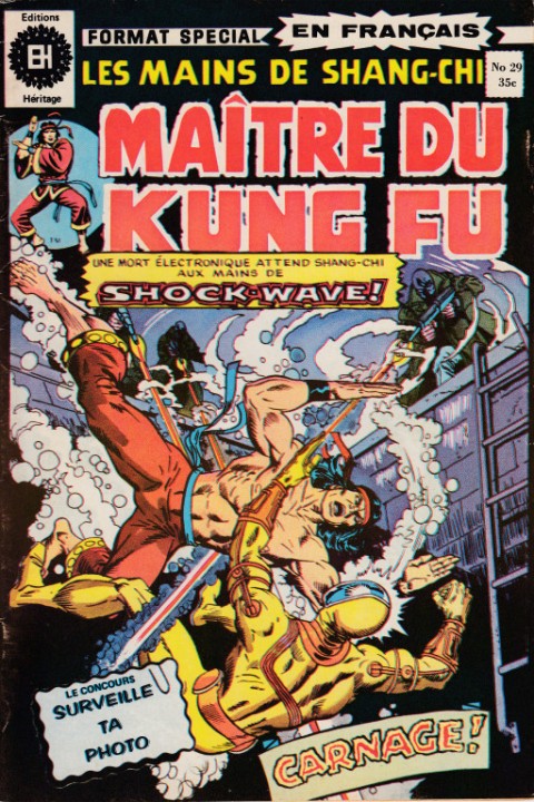 Couverture de l'album Les Mains de Shang-Chi, maître du Kung-Fu N° 29 Une lueur pourpre