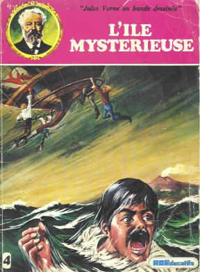Couverture de l'album Jules Verne en bande dessinée Tome 4 L'île mystérieuse