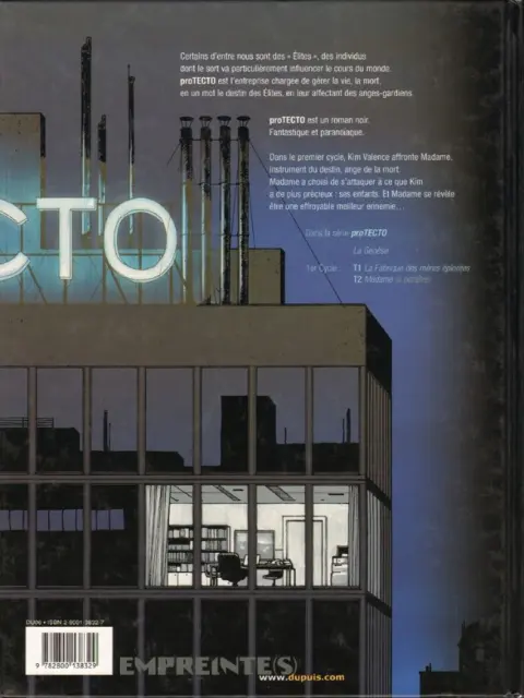 Verso de l'album proTECTO Tome 1 La fabrique des mères éplorées