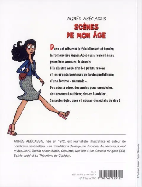 Verso de l'album Scènes de mon âge Mes amies, mes amours, mes ados.