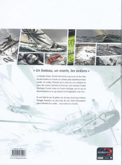 Verso de l'album Seul autour du monde Une histoire du Vendée Globe