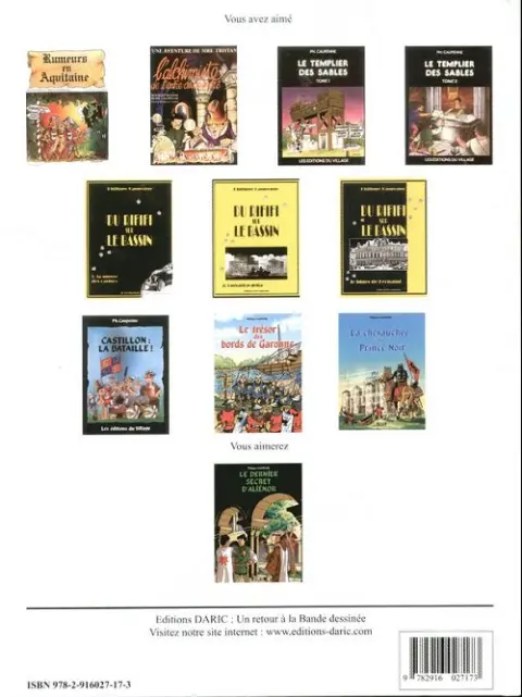 Verso de l'album Les Aventures de Tristan Queceluila Tome 8 Le dernier secret d'Aliénor