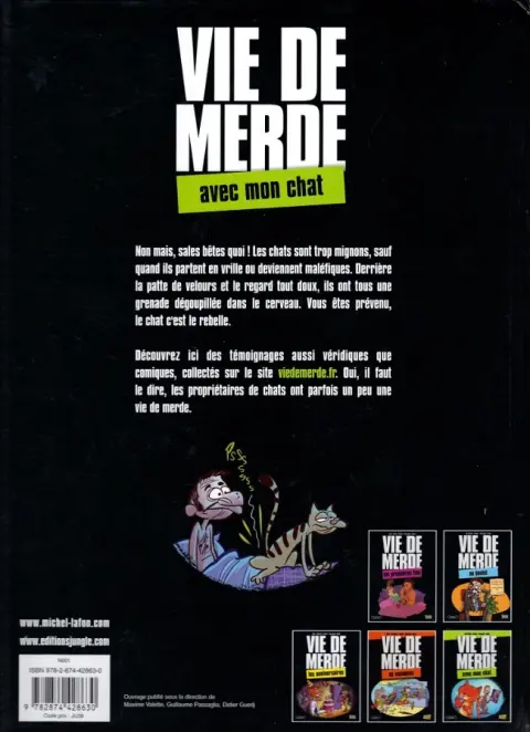 Verso de l'album Vie de merde Tome 5 Avec mon chat