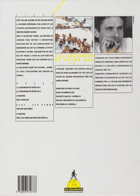 Verso de l'album A la recherche de Peter Pan Tome 1