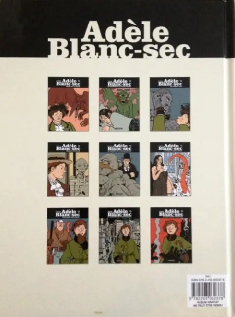 Verso de l'album Les Aventures Extraordinaires d'Adèle Blanc-Sec Tome 1 Adèle et la Bête