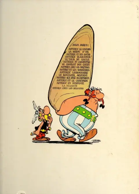 Verso de l'album Astérix Tome 8 Astérix chez les Bretons