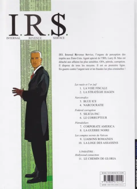 Verso de l'album I.R.$. Tome 2 La stratégie Hagen