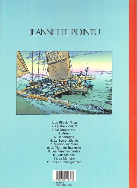 Verso de l'album Jeannette Pointu Tome 6 Le secret Atlante