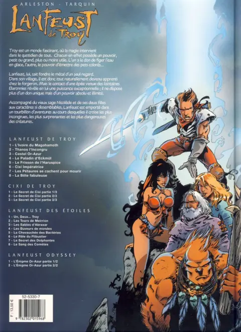 Verso de l'album Lanfeust de Troy Tome 7 Les pétaures se cachent pour mourir