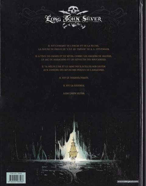 Verso de l'album Long John Silver Tome 3 Le labyrinthe d'émeraude