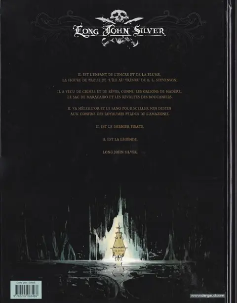 Verso de l'album Long John Silver III Le labyrinthe d'émeraude