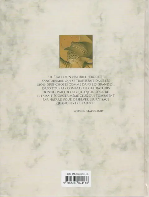 Verso de l'album Murena Tome 1 La pourpre et l'or