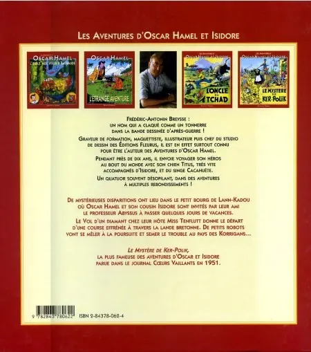 Verso de l'album Oscar Hamel et Isidore Tome 1 Le mystère de Ker-Polik