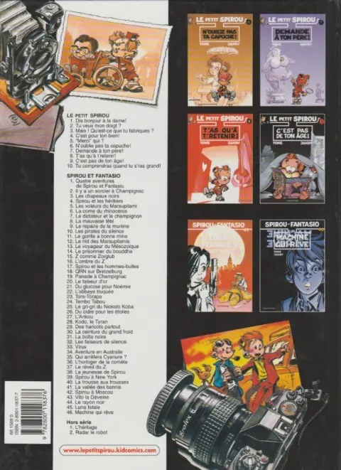 Verso de l'album Le Petit Spirou Tome 2 Tu veux mon doigt ?