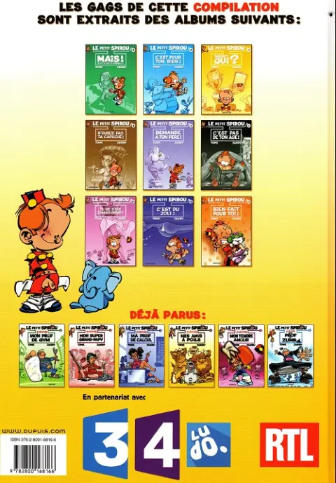 Verso de l'album Le Petit Spirou présente... Tome 4 Mes amis à poils
