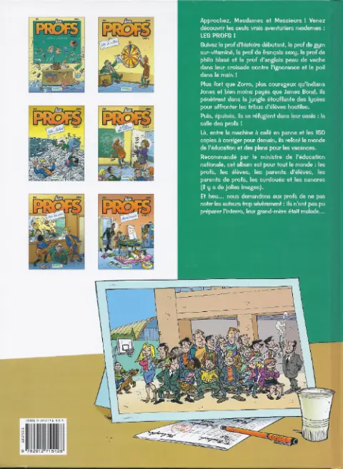 Verso de l'album Les Profs Tome 1 Interro surprise