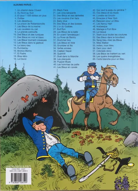 Verso de l'album Les Tuniques Bleues Tome 2 Du nord au sud
