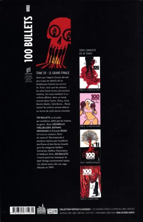 Verso de l'album 100 Bullets Tome 18 Le grand finale