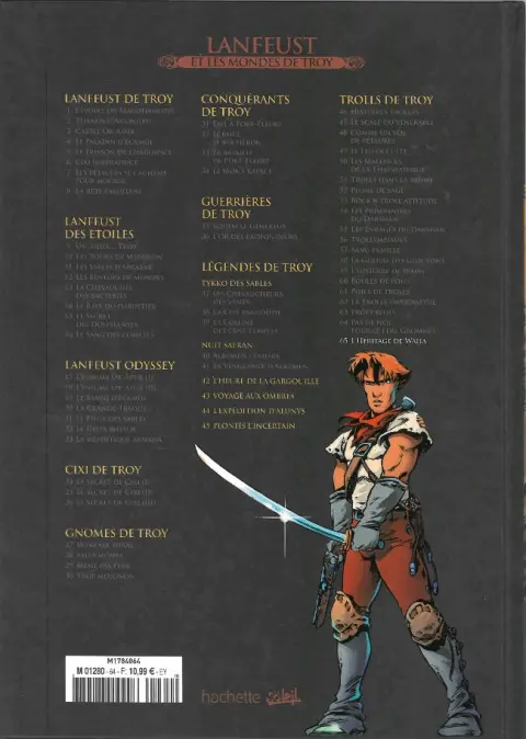 Verso de l'album Lanfeust et les mondes de Troy Tome 65 Trolls de Troy - L'héritage de Waha
