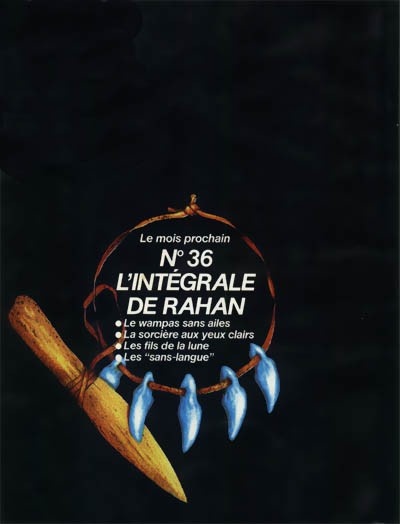 Verso de l'album L'Intégrale de Rahan N° 35