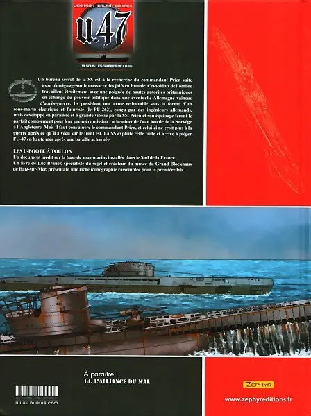 Verso de l'album U.47 Tome 13 Sous les griffes de la SS