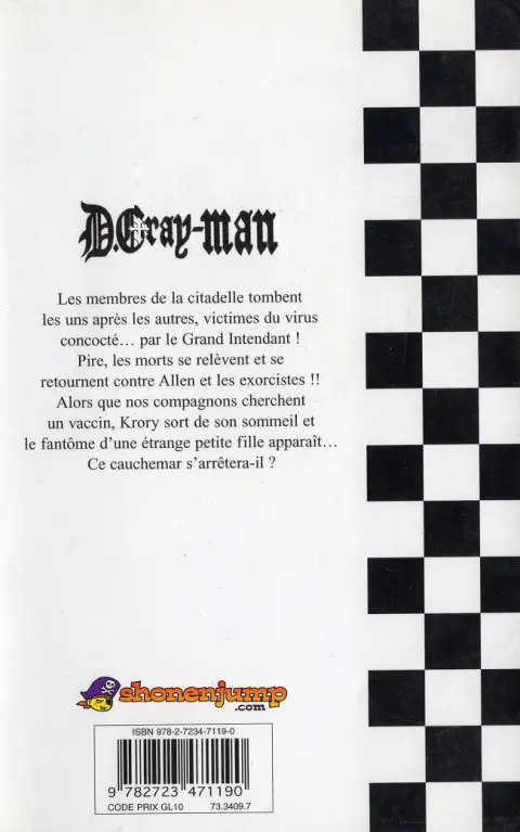 Verso de l'album D.Gray-Man Vol. 17 Identité