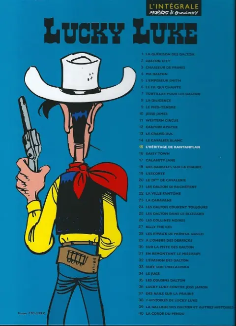 Verso de l'album Lucky Luke Tome 15 L'héritage de Rantanplan