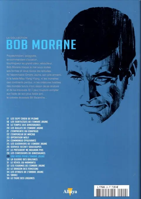 Verso de l'album Bob Morane La collection - Altaya Tome 29 Une rose pour l'Ombre Jaune