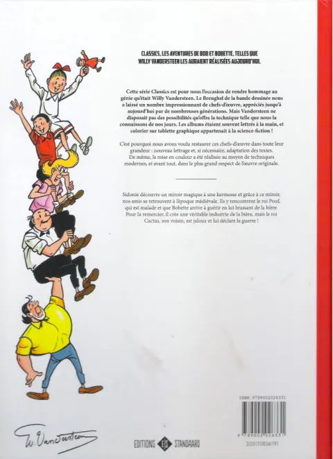 Verso de l'album Bob et Bobette 5 Le roi boit