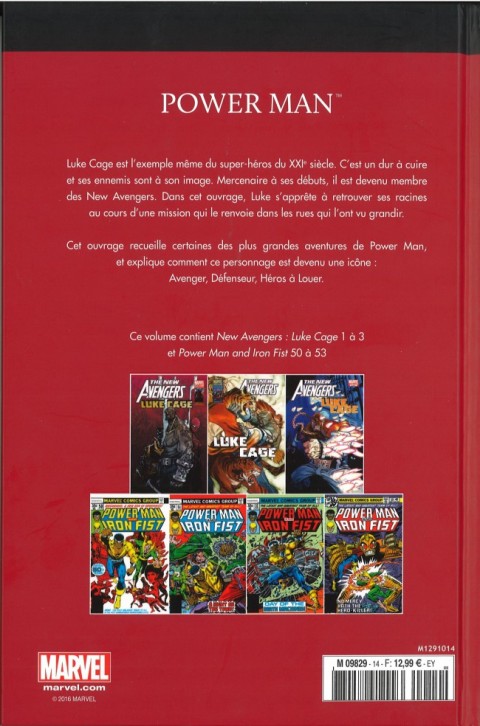 Verso de l'album Le meilleur des Super-Héros Marvel Tome 14 Power Man