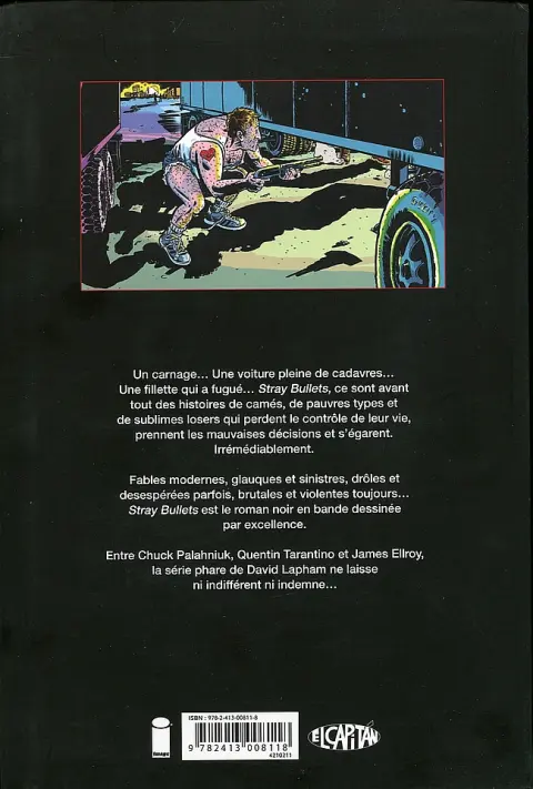 Verso de l'album Stray bullets Volume 1