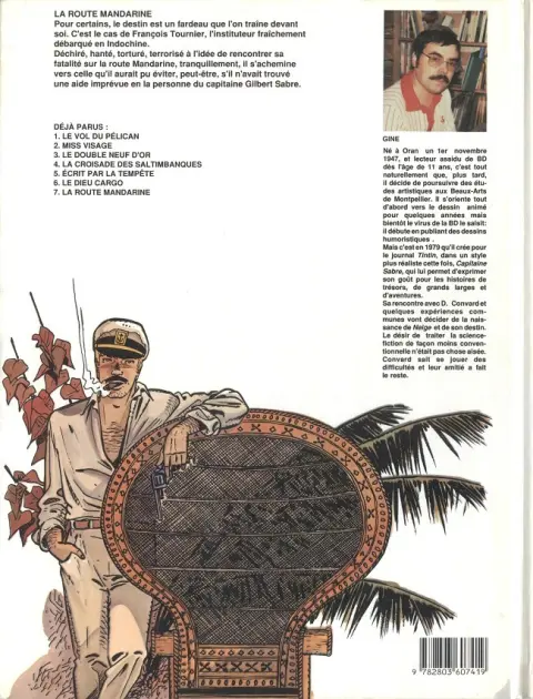 Verso de l'album Capitaine Sabre Tome 7 Sur la route mandarine