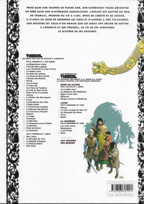 Verso de l'album Thorgal Tome 10 Le Pays Qâ