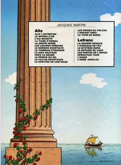 Verso de l'album Alix Tome 11 Le prince du Nil