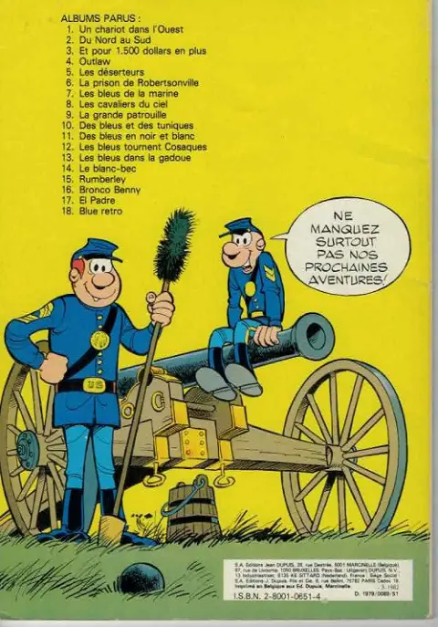 Verso de l'album Les Tuniques Bleues Tome 15 Rumberley