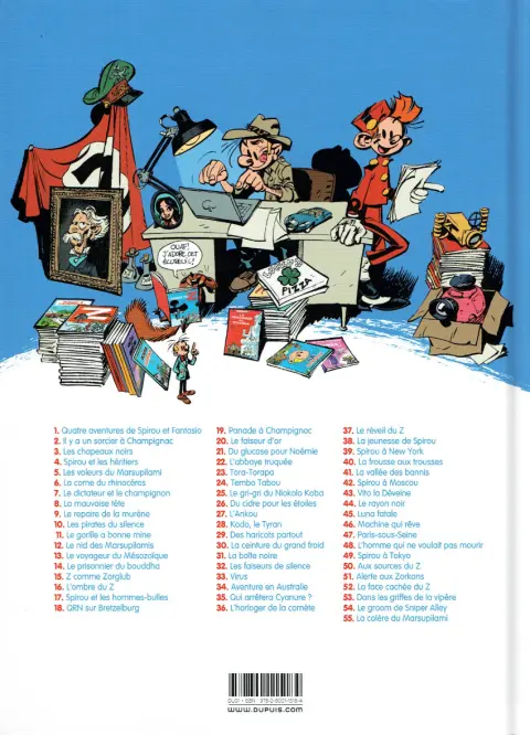 Verso de l'album Spirou et Fantasio Tome 39 Spirou à New York