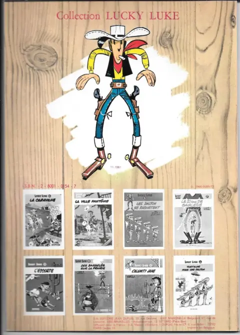 Verso de l'album Lucky Luke Tome 15 L'évasion des Dalton