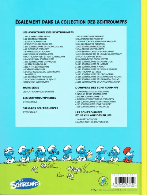 Verso de l'album Les Schtroumpfs Tome 24 Salade de Schtroumpfs